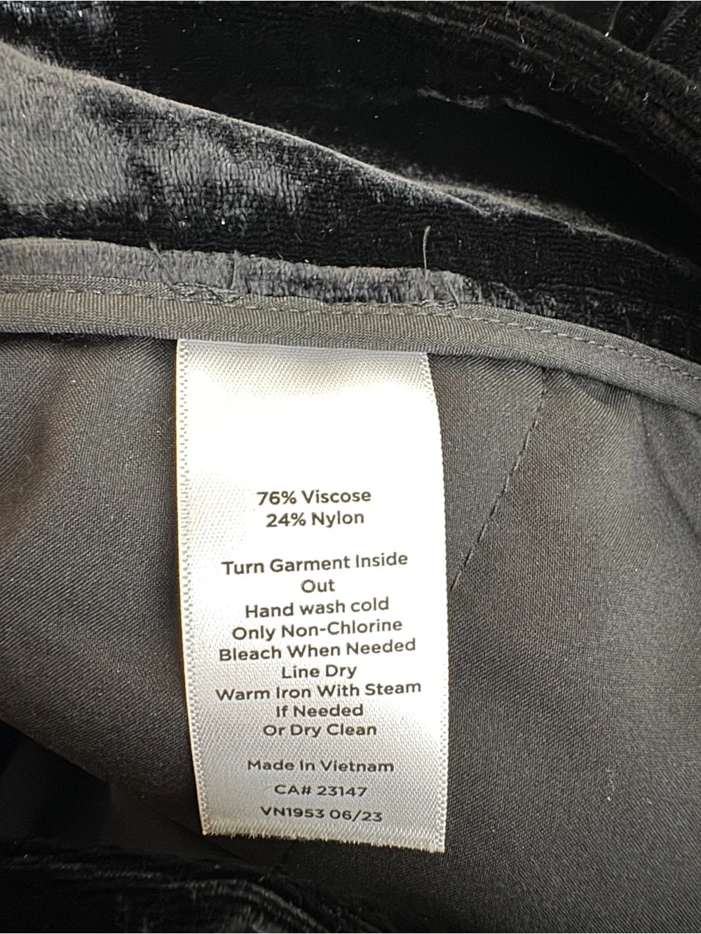 Talbots black velvet